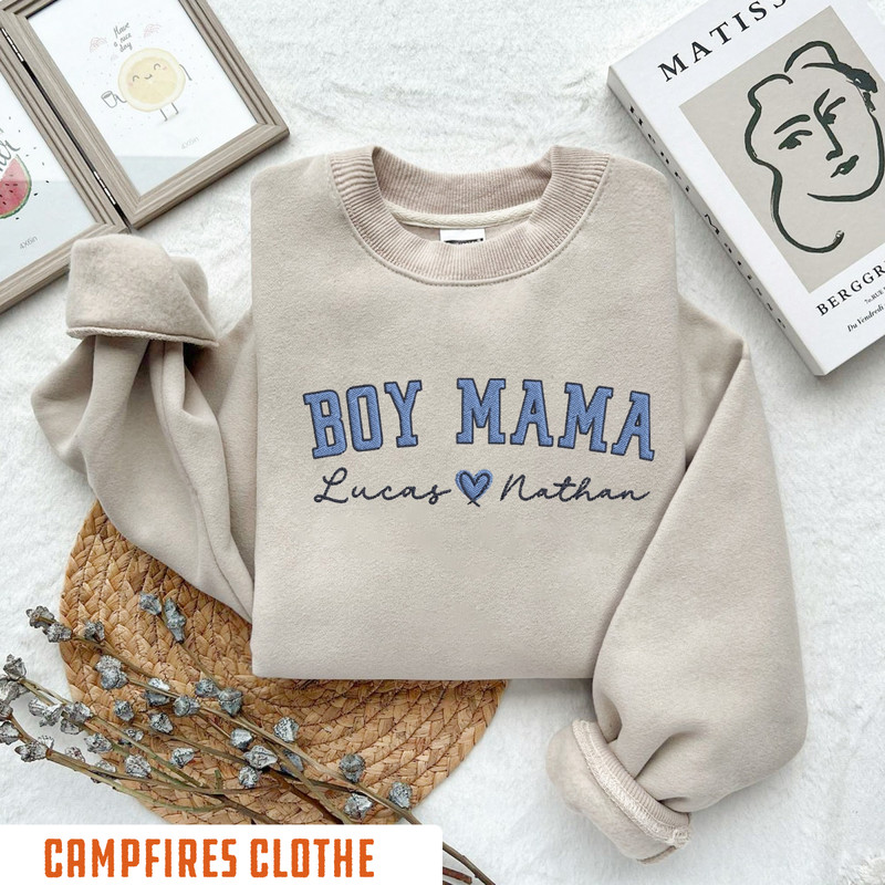 Custom Embroidered Boy Mama Crewneck, Boy Mama Sweatshirt, Personalized Mom Sweatshirt, Custom Mama Sweatshirt With Kids Names,Mama Embroide.jpg