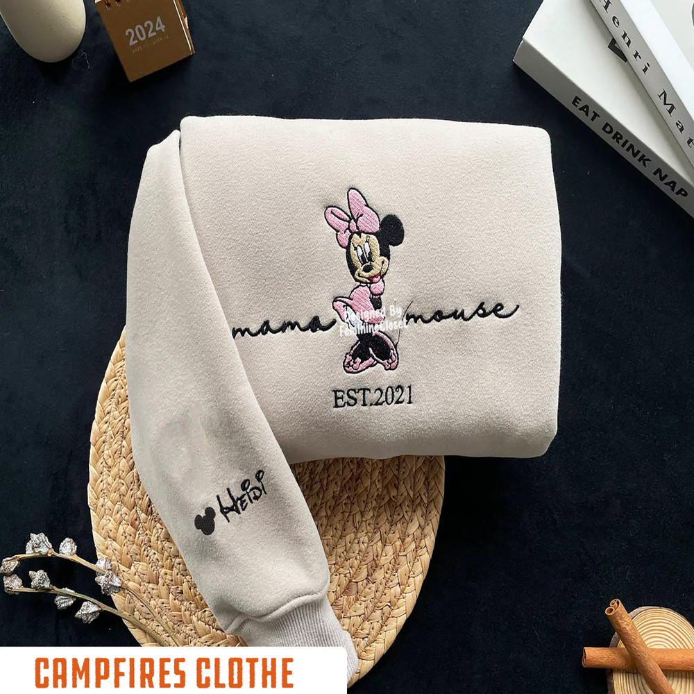 Custom Embroidered Mama Mouse Crewneck, Mother's Day Embroidery Personalized Mama Mouse Est Sweatshirt Gift For Mom.jpg