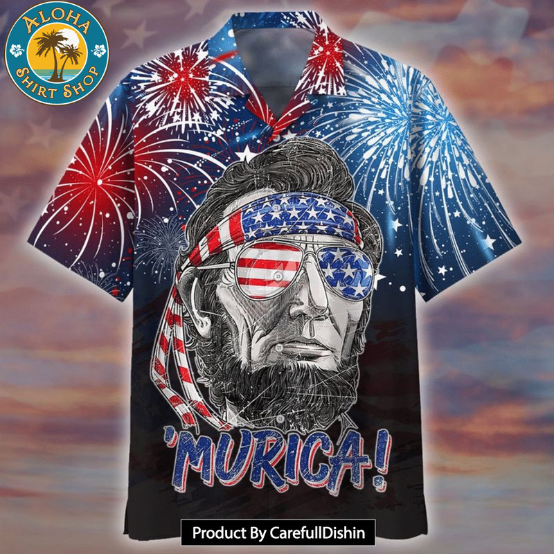 Abraham Lincoln Murica Hawaiian Shirt.jpg