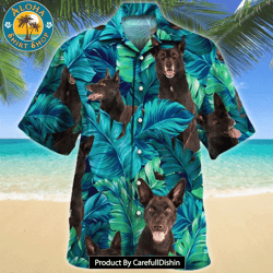 australian kelpie dog hawaiian shirt