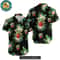 Baby Yoda Hugging Apples Seamless Tropical Green Leaves On Black Hawaiian Shirt 1.jpg