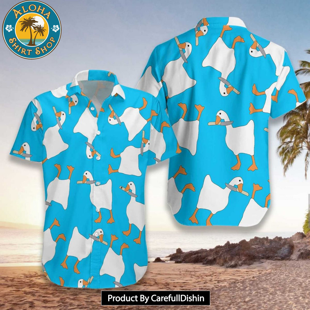 BEST A Dangerous Duck With Knife Hawaiian Shirt.jpg