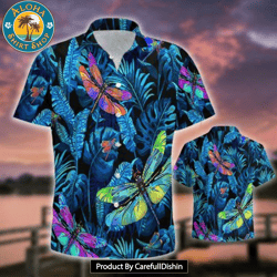 best dragonfly tropical hawaiian shirt