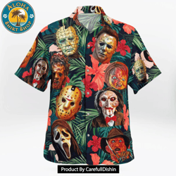 best horror characters hawaiian shirt