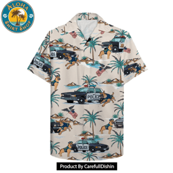 best police car and police dog hawaiian shirt, aloha shirt