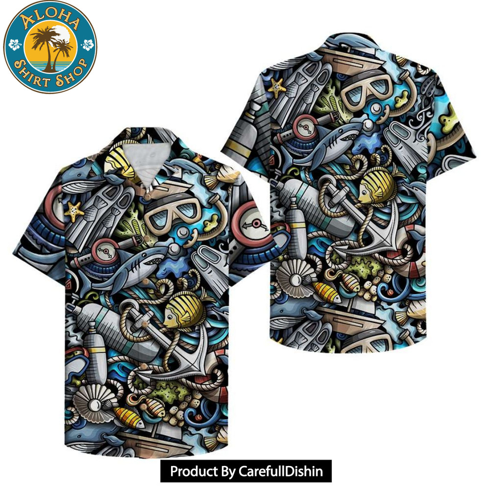 BEST Scuba diving Hawaiian Shirt, Aloha Shirt.jpg