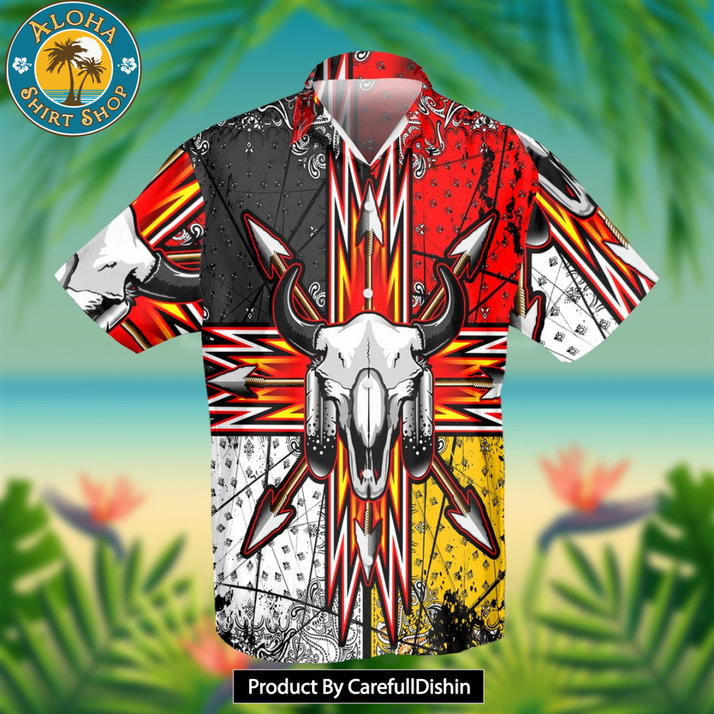 Bison Arrow Native American Hawaiian Shirt 3D.jpg
