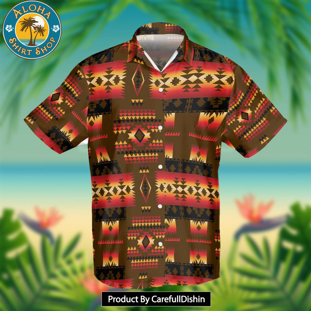 Black Native Tribes Pattern Native American Hawaiian Shirt 3D Limited Edition.jpg