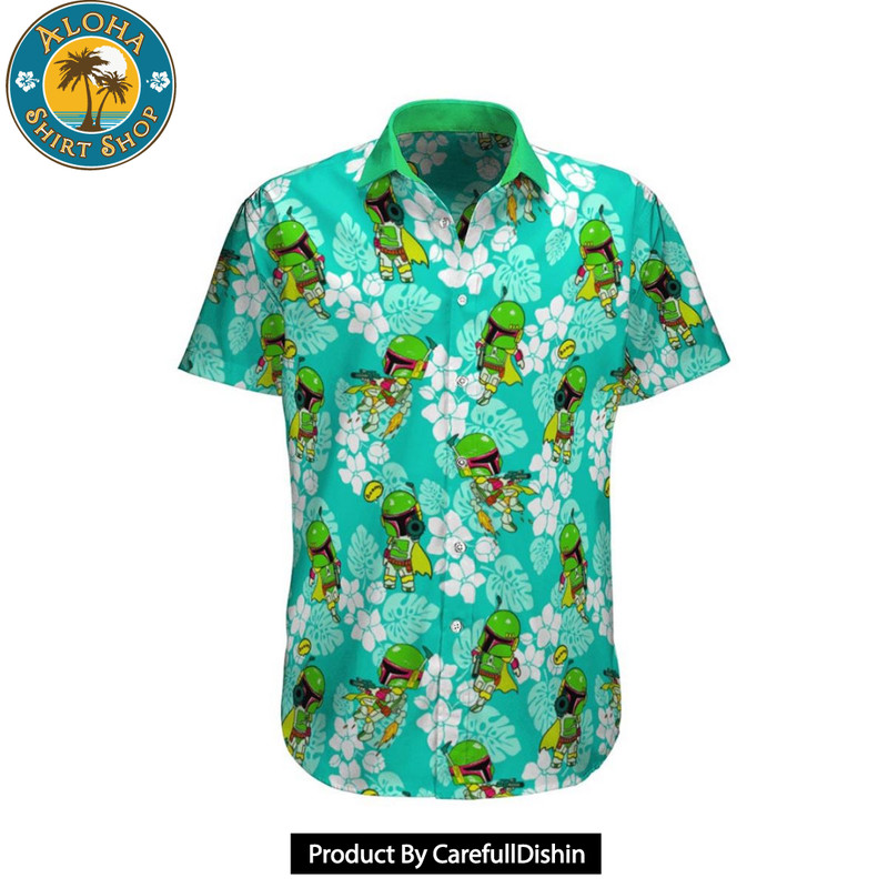 Boba Fett Star Wars Tropical Beach Hawaiian Shirt.jpg
