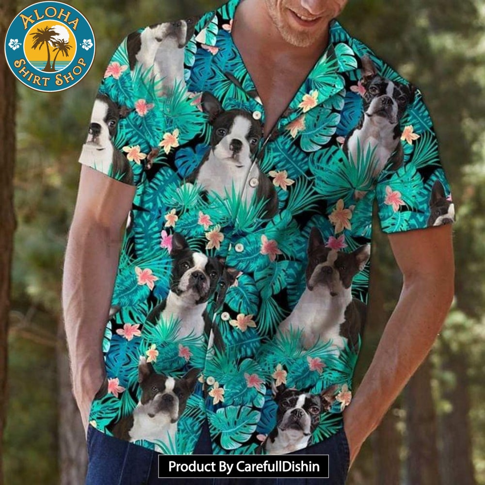 Boston Terrier Dogs Hawaiian Shirt.jpg