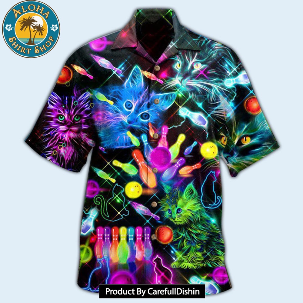 Bowling Rolling With My Homies Cats Edition Hawaiian Shirt.jpg