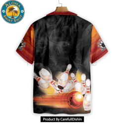 bowling smoke background hawaiian shirt