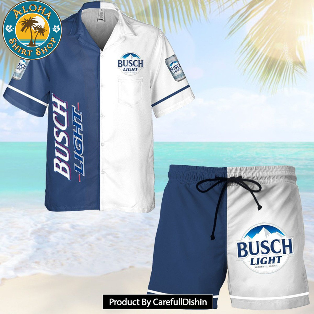 Busch Light All Over Print 3D Combo Hawaiian Shirt & Beach Shorts.jpg