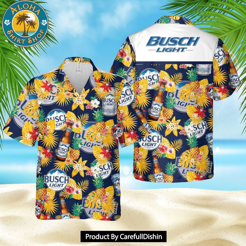 Busch Light Beer Floral Hawaiian Shirt.jpg