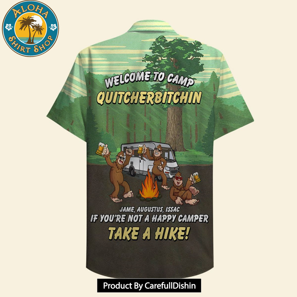 Camping Bigfoot Welcome To Camp - Custom Hawaiian Shirt, Aloha Shirt.jpg