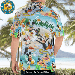 cartoon hawaiian shirt & beach shorts