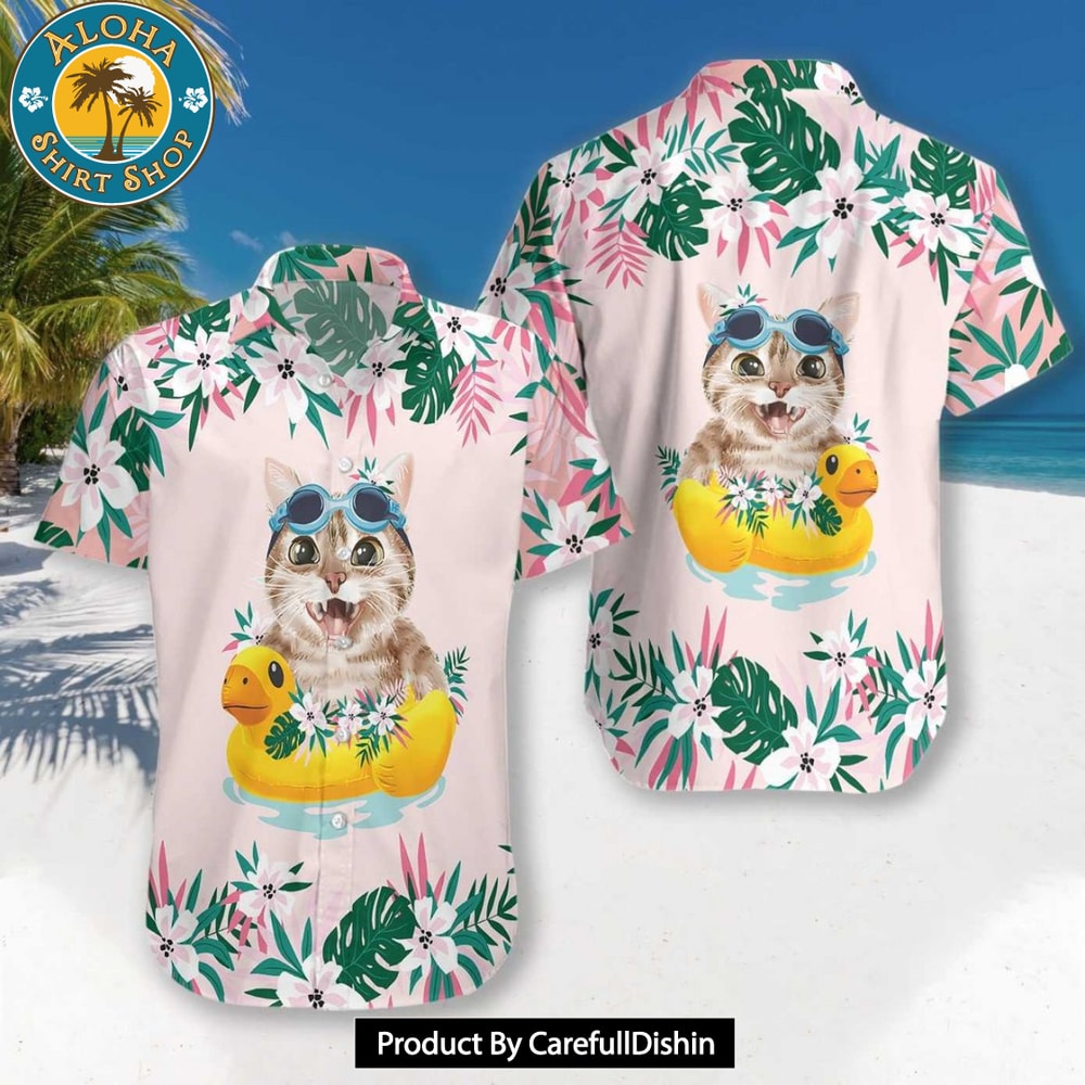 Cat Beach Time Meow Hawaiian Shirt.jpg