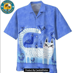Cat Lover Print Hawaiian Shirt
