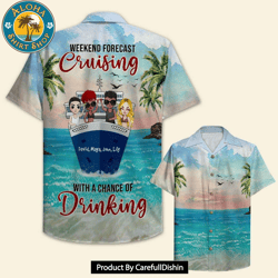 cheers to friends on cruise ship personalized cruising friends hawaiian shirt