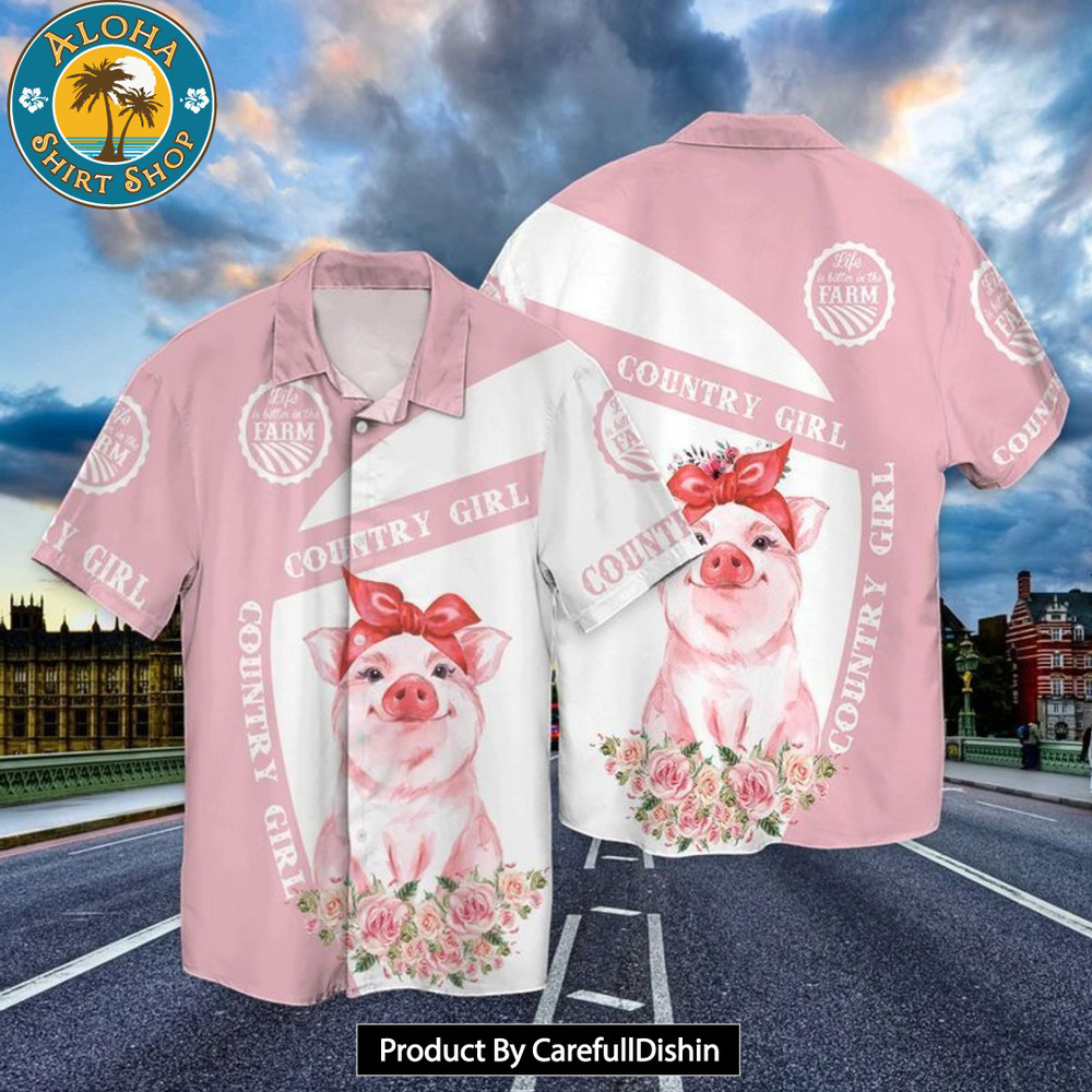 Country Girl Pig With Flowers Hawaiian Shirt.jpg