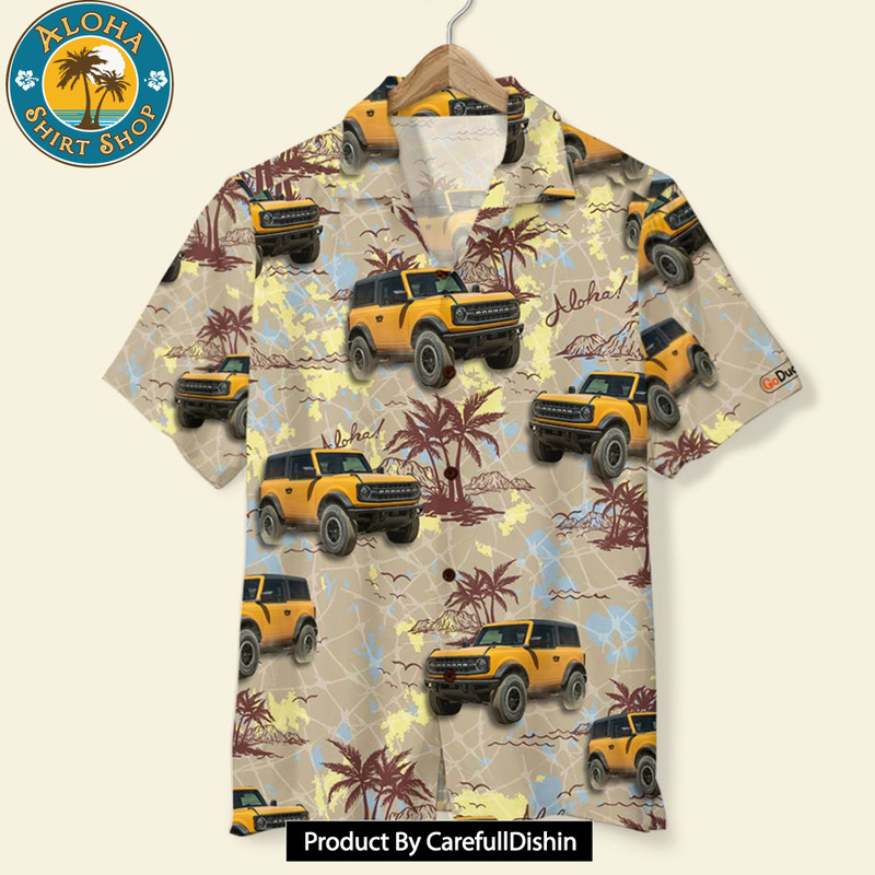 Custom Ford Bronco Hawaiian Shirt and Men Shorts.jpg