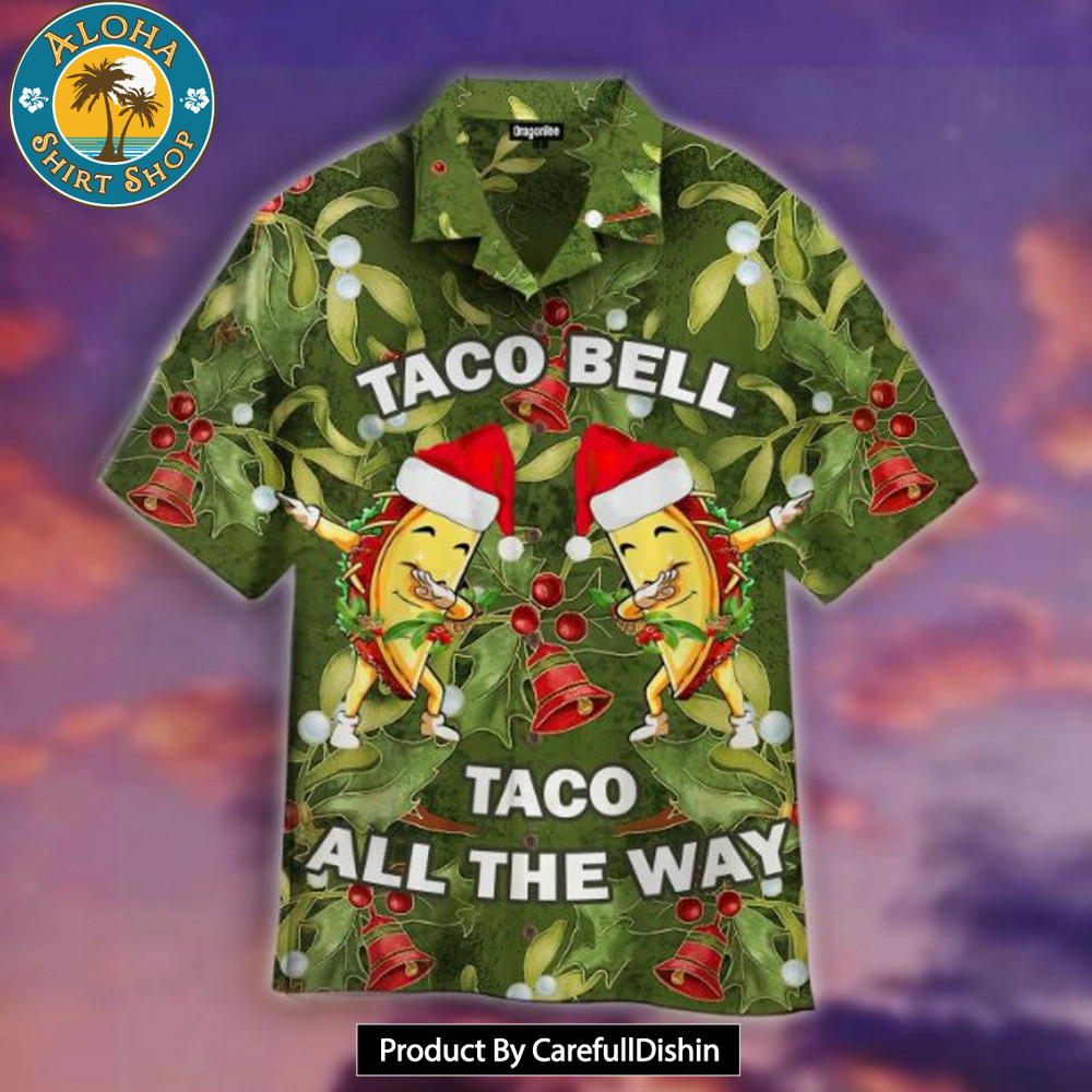 Dabbing Taco Bell Christmas Hawaii Shirt.jpg