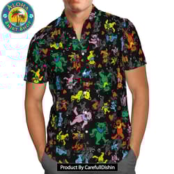 dancing bears black hawaiian shirt