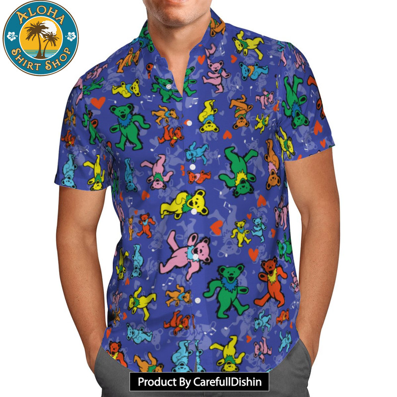 Dancing Bears Blue Hawaiian Shirt.jpg