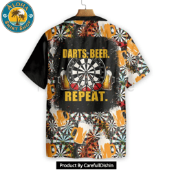 darts beer repeat hawaiian shirt