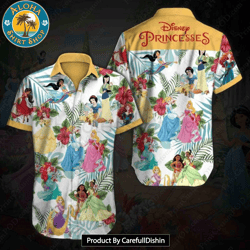 disney princess tropical hawaiian shirt