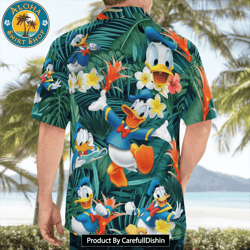 donald duck tropical hawaiian shirt
