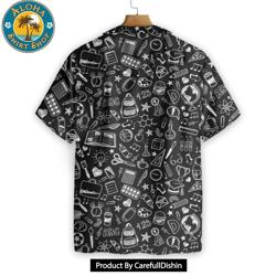 doodle school chalkboard hawaiian shirt