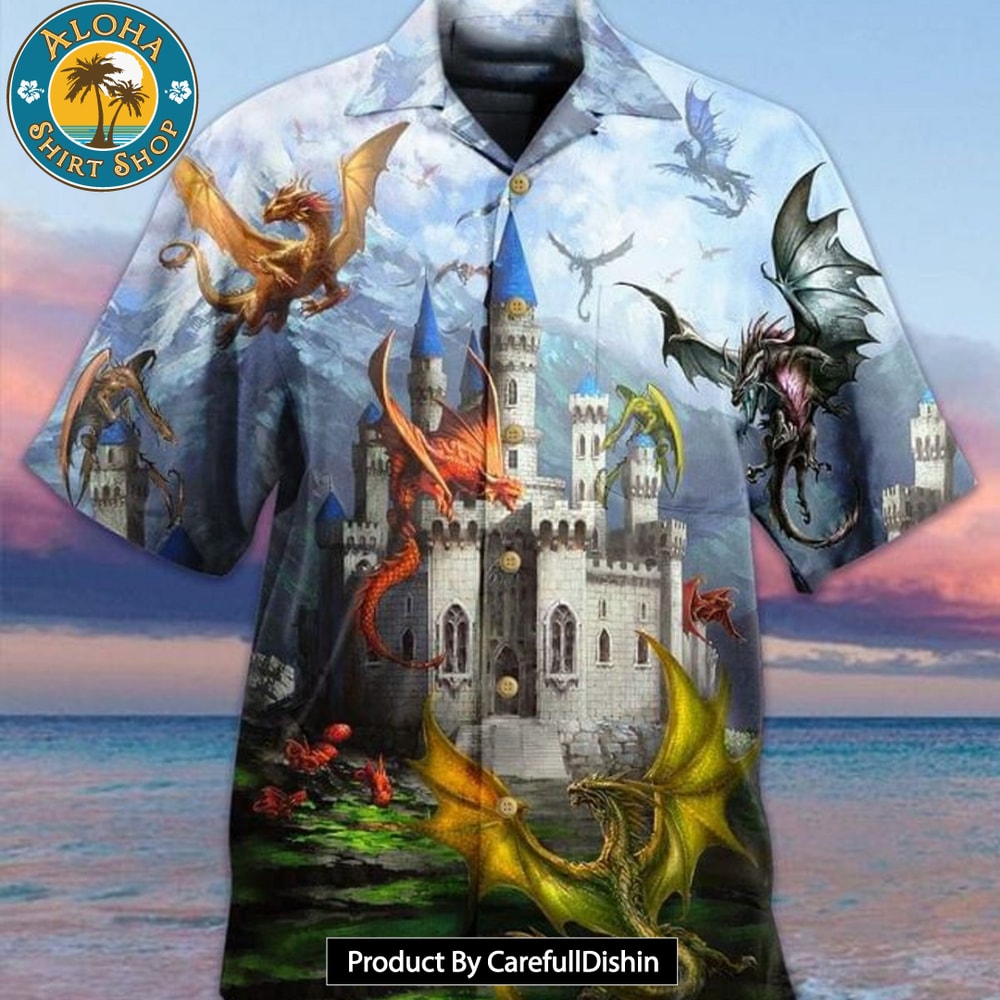 Dragons 2 Print Hawaiian Shirt.jpg