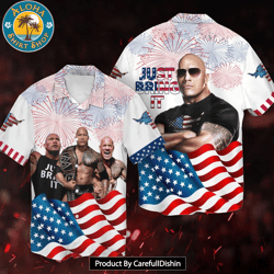 dwayne the rock johnson hawaiian shirt independence day