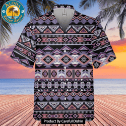 ethnic pattern hawaiian shirt 3d