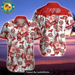 firefighter dachshund hawaiian shirt