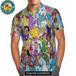 hanna barbera cartoon world hawaiian shirt