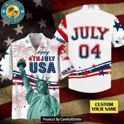 happy 4th july hawaiian shirt