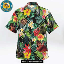 horror characters fashion hawaiian shirt