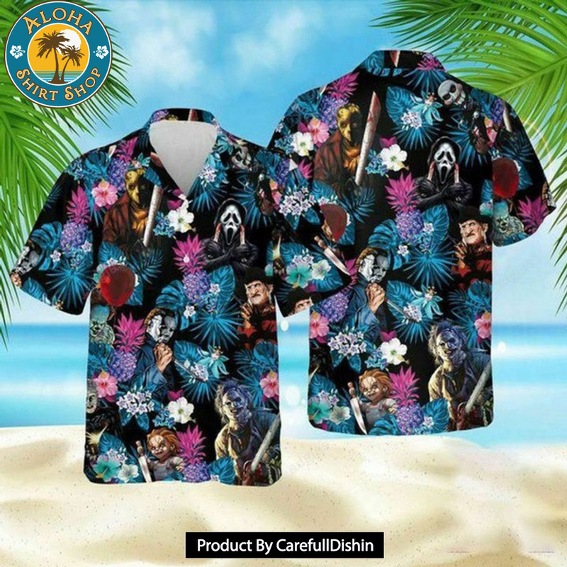 Horror Movies Characters Horror Serial Killers Hawaiian Shirt.jpg