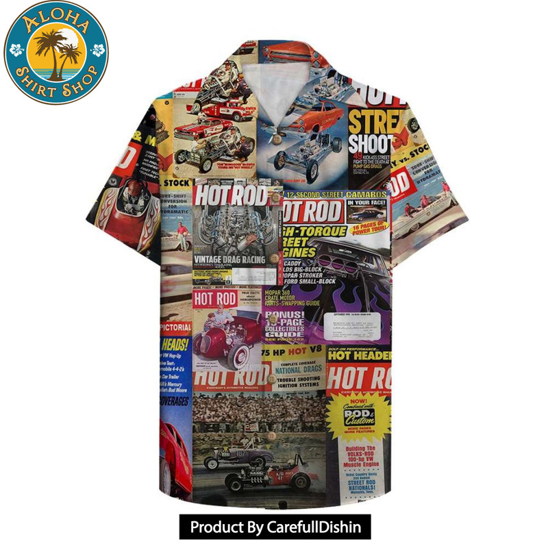 Hot Rod Magazine Hawaiian Shirt, Aloha Shirt.jpg