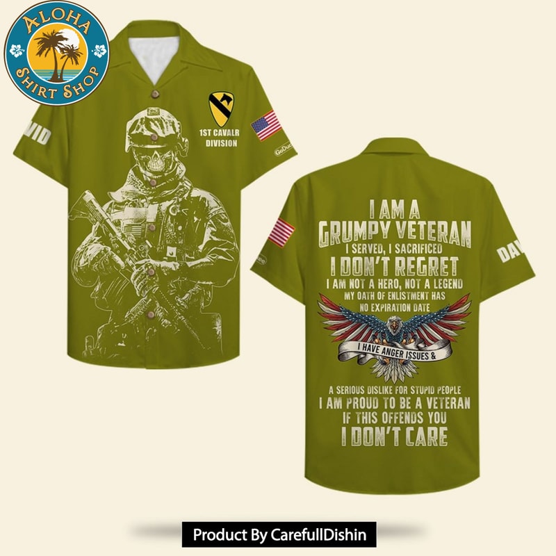 I Am A Grumpy Veteran Personalized Veteran Hawaiian Shirt.jpg