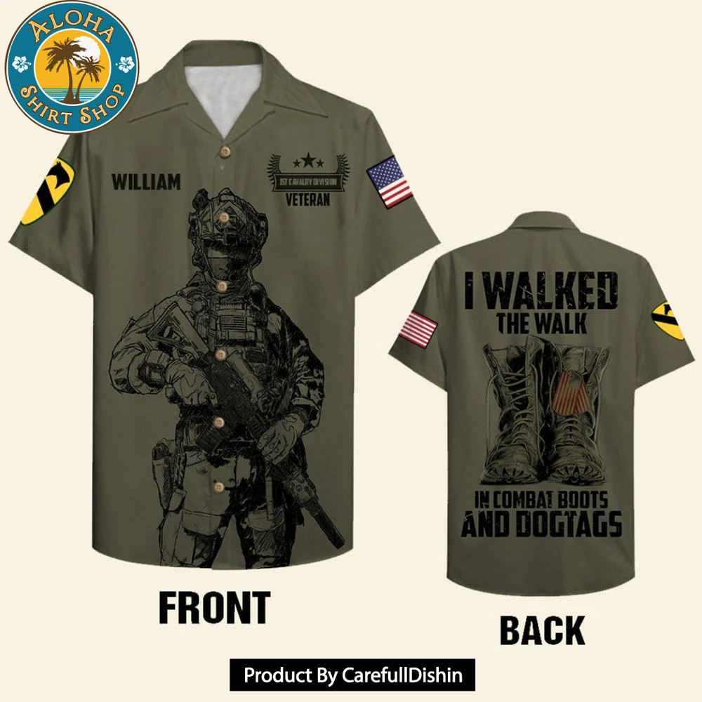 I Walked The Walk, Personalized Veteran Hawaiian Shirt and Shorts.jpg
