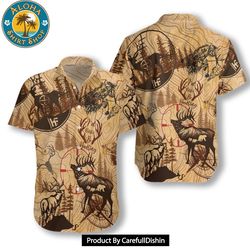 id rather be hunting hawaiian shirt