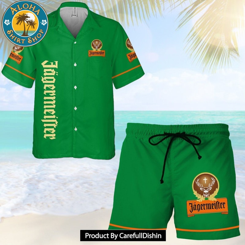 Jagermeister All Over Print 3D Combo Hawaiian Shirt & Beach Shorts.jpg