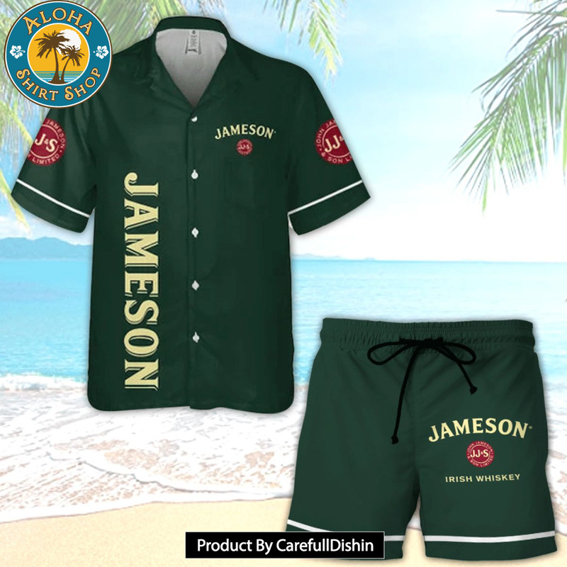 Jameson All Over Print 3D Combo Hawaiian Shirt & Beach Shorts.jpg