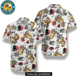 japanese tiger tattoo hawaiian shirt