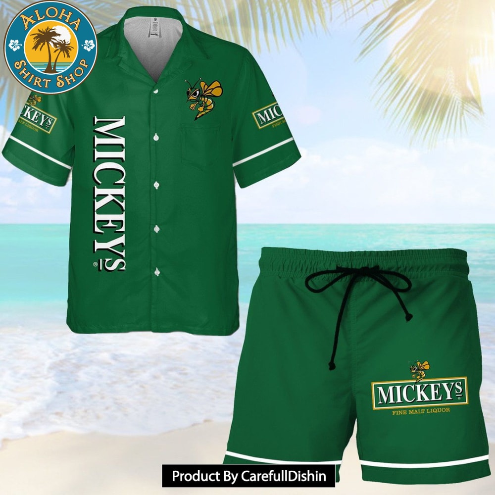 Mickey Beer All Over Print 3D Combo Hawaiian Shirts & Beach Shorts.jpg