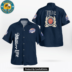 miller lite all over print 3d hawaiian shirt limited edition