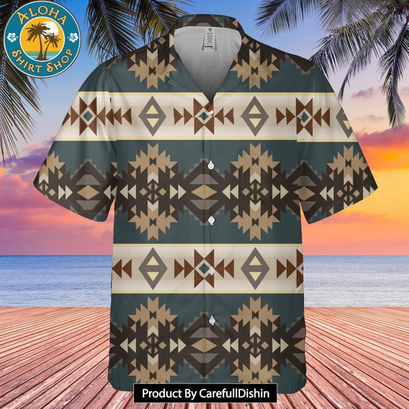 Navajo Geometric Seamless Patterns Hawaiian Shirt 3D 1.jpg